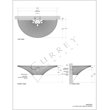 Currey & Company Zola 3-Light Wall Sconce 5