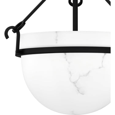 Danyon 3 Light Semi-Flush Mount in Matte Black 2