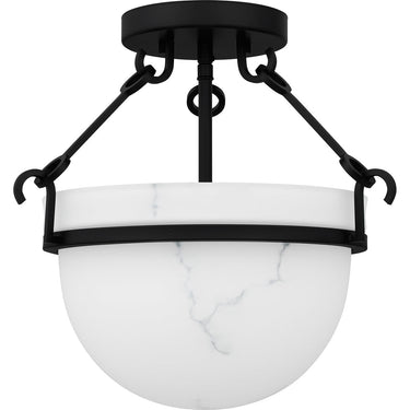 Danyon 3 Light Semi-Flush Mount in Matte Black 3