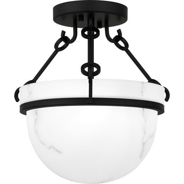 Danyon 3 Light Semi-Flush Mount in Matte Black 4