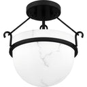Danyon 3 Light Semi-Flush Mount in Matte Black 5