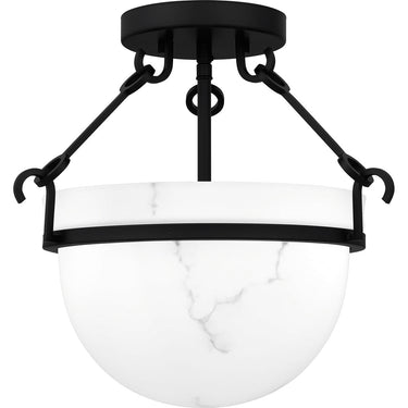 Danyon 3 Light Semi-Flush Mount in Matte Black 1