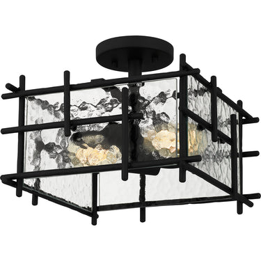 Daphne 2 Light Semi-Flush Mount in Matte Black 3