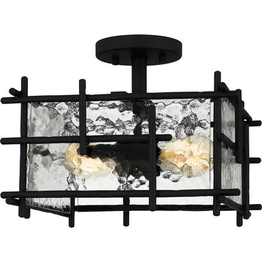 Daphne 2 Light Semi-Flush Mount in Matte Black 1