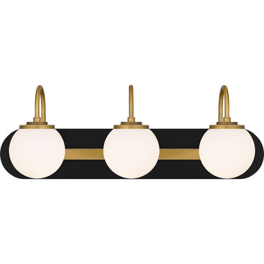 Desmond 3 Light Bath Light in Matte Black 4