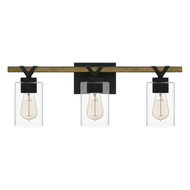 Devon Court 3 Light Bath Light in Matte Black 3