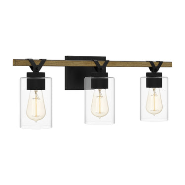 Devon Court 3 Light Bath Light in Matte Black 4