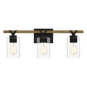 Devon Court 3 Light Bath Light in Matte Black 1