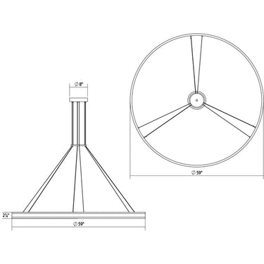 Double Corona 24" LED Ring Pendant 8
