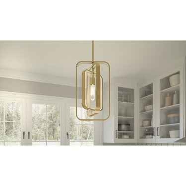 Dupree 1 Light Mini Pendant in Brushed Weathered Brass 9