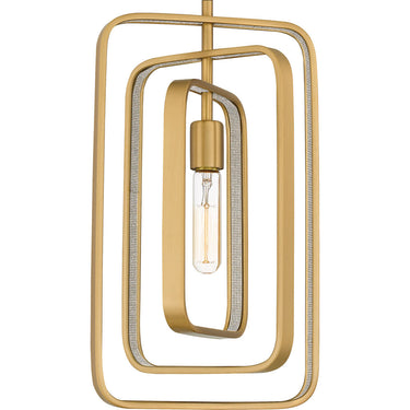 Dupree 1 Light Mini Pendant in Brushed Weathered Brass 1