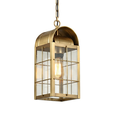 Durham Pendant shown in the Antique Brass finish with a Clear shade - 9122-H-AB-CL