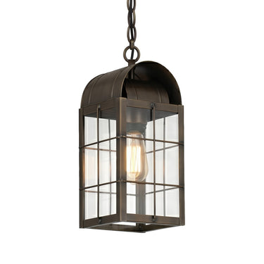 Durham Pendant shown in the Dark Brass finish with a Clear shade - 9122-H-DB-CL