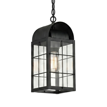 Durham Pendant shown in the Matte Black finish with a Clear shade - 9122-H-BK-CL