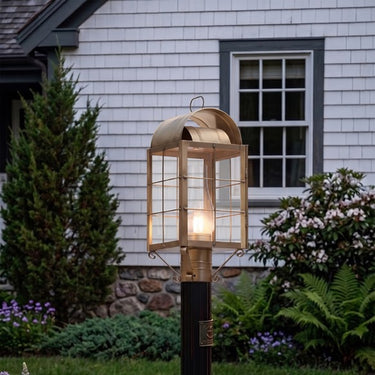 Durham Post Lantern shown in the Antique Brass finish with a Clear shade - 9120-H-AB-CL-C 2