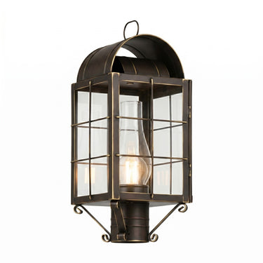 Durham Post Lantern shown in the Bronze finish with a Clear shade - 9120-H-BZ-CL-C