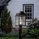 Durham Post Lantern shown in the Bronze finish with a Seedy shade - 9120-H-BZ-SDY-C 2