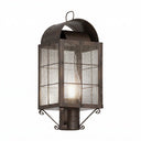 Durham Post Lantern shown in the Dark Brass finish with a Seedy shade - 9120-H-DB-SDY-C
