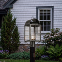 Durham Post Lantern shown in the Gunmetal finish with a Clear shade - 9120-H-GM-CL-C 2
