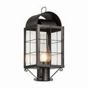 Durham Post Lantern shown in the Gunmetal finish with a Clear shade - 9120-H-GM-CL-C