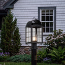 Durham Post Lantern shown in the Matte Black finish with a Clear shade - 9120-H-BK-CL-C 2