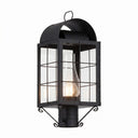 Durham Post Lantern shown in the Matte Black finish with a Clear shade - 9120-H-BK-CL-C
