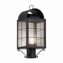 Durham Post Lantern shown in the Matte Black finish with a Seedy shade - 9120-H-BK-SDY-C
