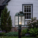 Durham Post Lantern shown in the Verde Green finish with a Clear shade - 9120-H-VG-CL-C 2