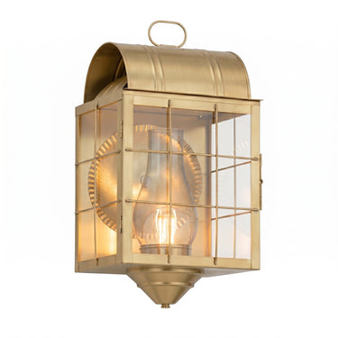 Durham Sconce shown in the Antique Brass finish with a Clear shade - 9111-H-AB-CL-C