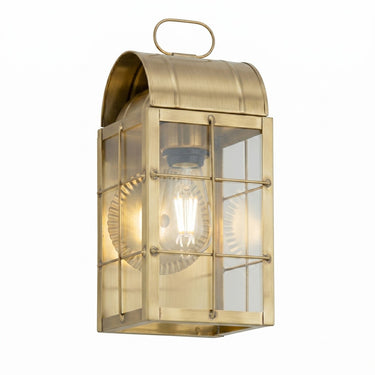 Durham Sconce shown in the Antique Brass finish with a Clear shade - 9121-H-AB-CL