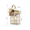 Durham Sconce shown in the Antique Brass finish with a Clear shade - 9121P-H-AB-CL 1