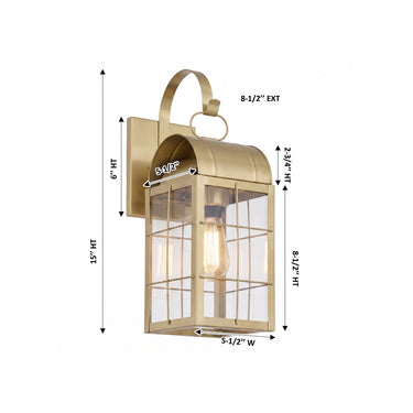 Durham Sconce shown in the Antique Brass finish with a Clear shade - 9121P-H-AB-CL 1