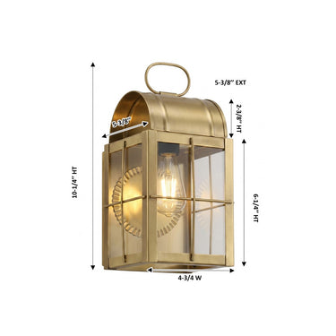 Durham Sconce shown in the Antique Brass finish with a Clear shade - 9131-H-AB-CL 1