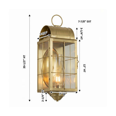 Durham Sconce shown in the Antique Brass finish with a Clear shade - 9161-H-AB-CL-C 1