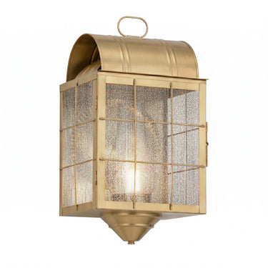 Durham Sconce shown in the Antique Brass finish with a Seedy shade - 9111-H-AB-SDY-C