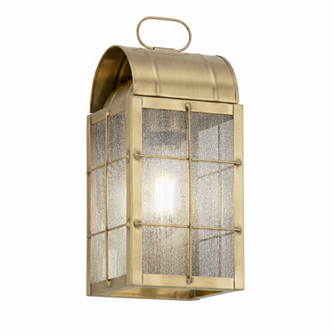 Durham Sconce shown in the Antique Brass finish with a Seedy shade - 9121-H-AB-SDY