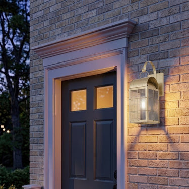 Durham Sconce shown in the Antique Brass finish with a Seedy shade - 9121P-H-AB-SDY 2