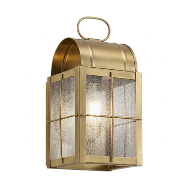Durham Sconce shown in the Antique Brass finish with a Seedy shade - 9131-H-AB-SDY