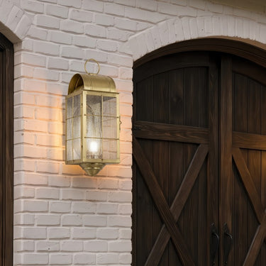 Durham Sconce shown in the Antique Brass finish with a Seedy shade - 9161-H-AB-SDY-C 2