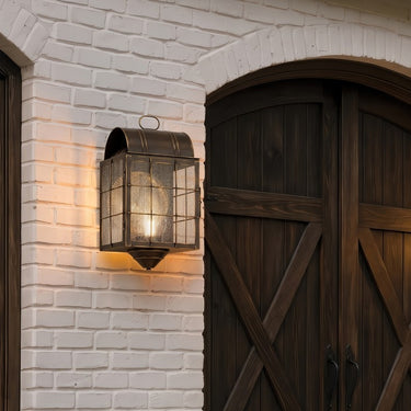 Durham Sconce shown in the Bronze finish with a Seedy shade - 9111-H-BZ-SDY-C 2