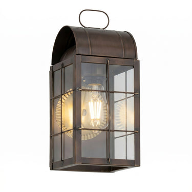 Durham Sconce shown in the Dark Brass finish with a Clear shade - 9121-H-DB-CL