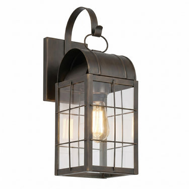 Durham Sconce shown in the Dark Brass finish with a Clear shade - 9121P-H-DB-CL