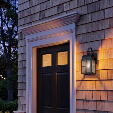 Durham Sconce shown in the Dark Brass finish with a Seedy shade - 9131P-H-DB-SDY 2