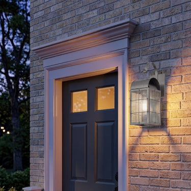 Durham Sconce shown in the Gunmetal finish with a Seedy shade - 9121P-H-GM-SDY 2