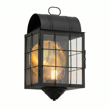 Durham Sconce shown in the Matte Black finish with a Clear shade - 9111-H-BK-CL-C