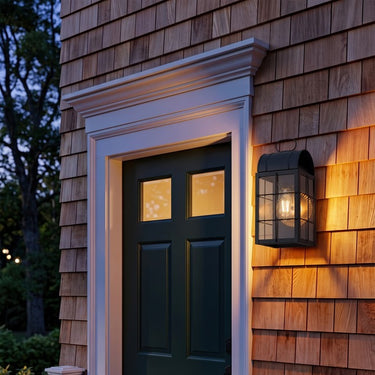 Durham Sconce shown in the Matte Black finish with a Clear shade - 9121-H-BK-CL 2