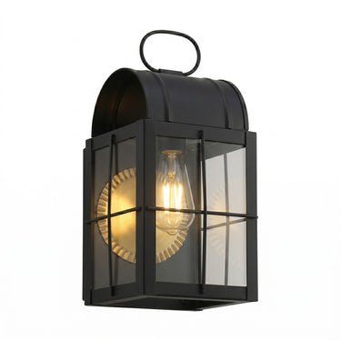 Durham Sconce shown in the Matte Black finish with a Clear shade - 9131-H-BK-CL