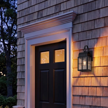 Durham Sconce shown in the Matte Black finish with a Clear shade - 9131P-H-BK-CL 2
