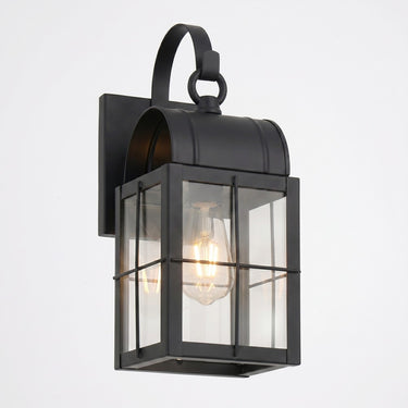 Durham Sconce shown in the Matte Black finish with a Clear shade - 9131P-H-BK-CL