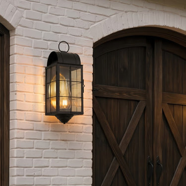 Durham Sconce shown in the Matte Black finish with a Clear shade - 9161-H-BK-CL-C 2